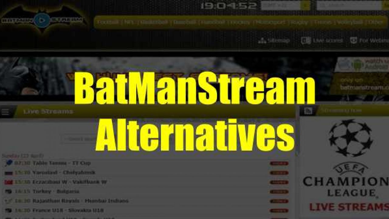 Best BATMANSTREAM Alternative: Watch Sports directly online for free