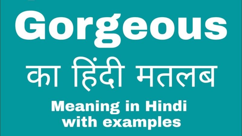 Gorgeous Meaning In Hindi