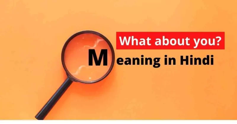 What About You Meaning in Hindi