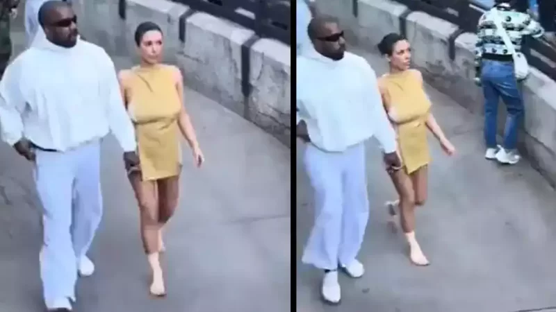 Bianca Censori Shocks Disneyland Patrons as She Strolls Barefoot Alongside Husband Kanye West
