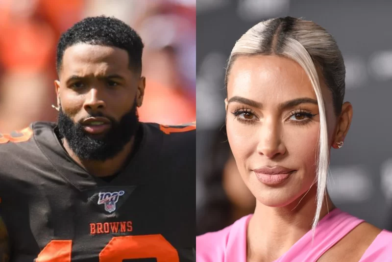 Kim Kardashian and Odell Beckham Jr.